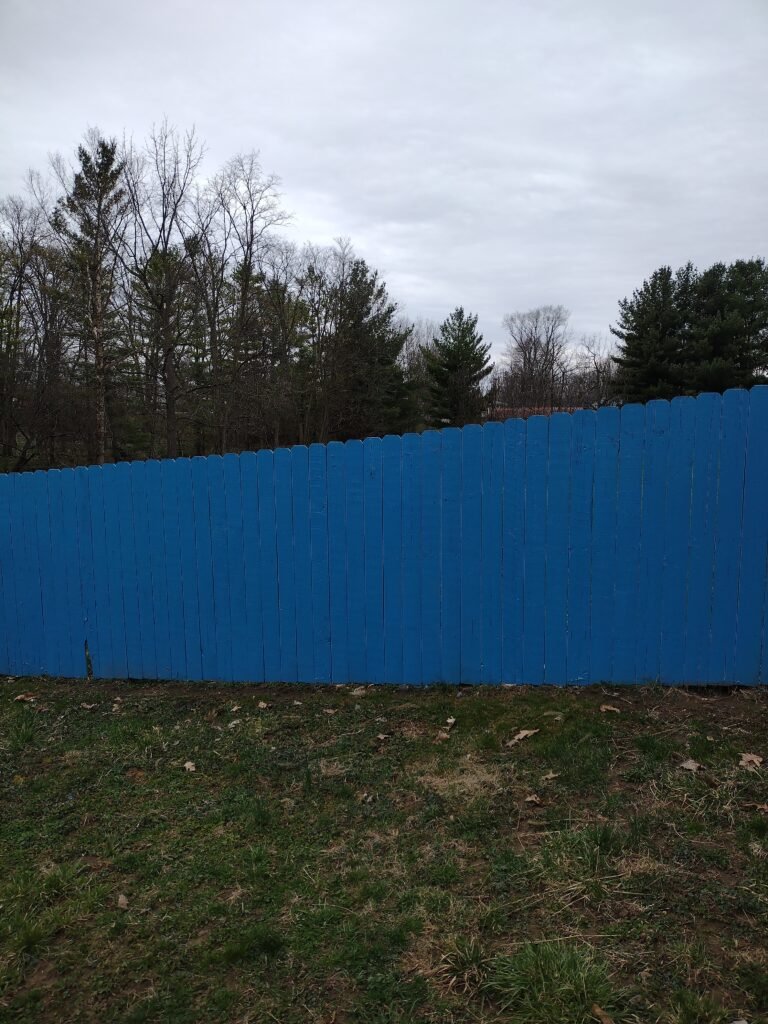 Current image: Blue Painted Fence